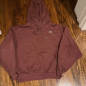 ALO Yoga Maroon Hooded Sweatshirt
